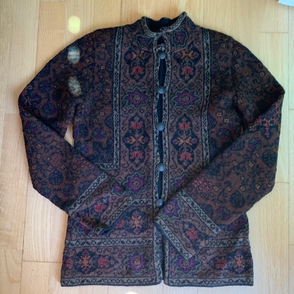 Invisible World 100% ALPACA CARDIGAN SWEATER size xs - Picture 6 of 14